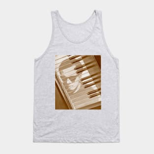 Piano Man in Sepia Tank Top